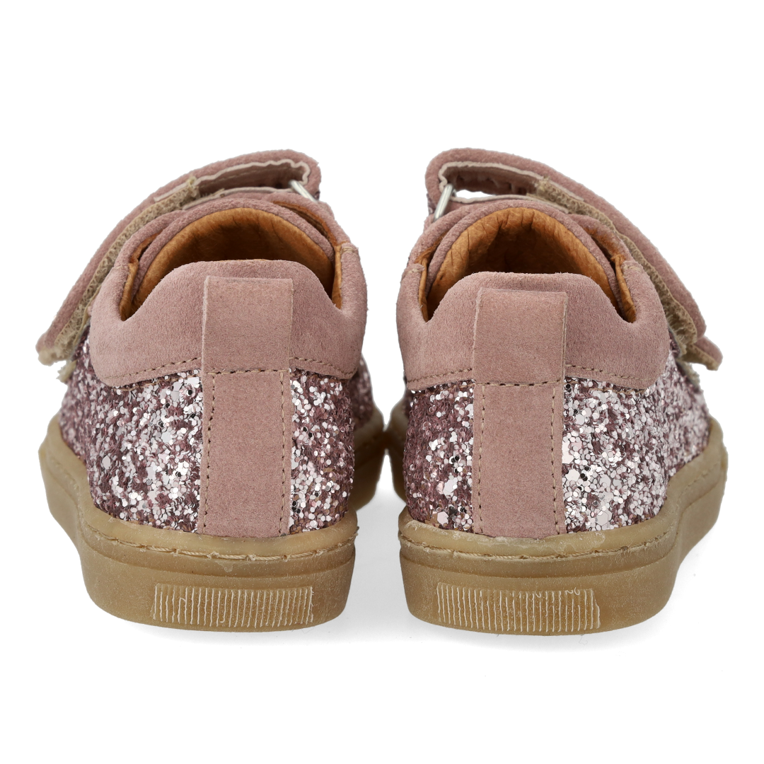 Funkelnde Glitzer-Sneaker mit Wildlederkanten