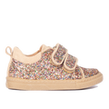 Funkelnde Glitzer-Sneaker mit Wildlederbesatz