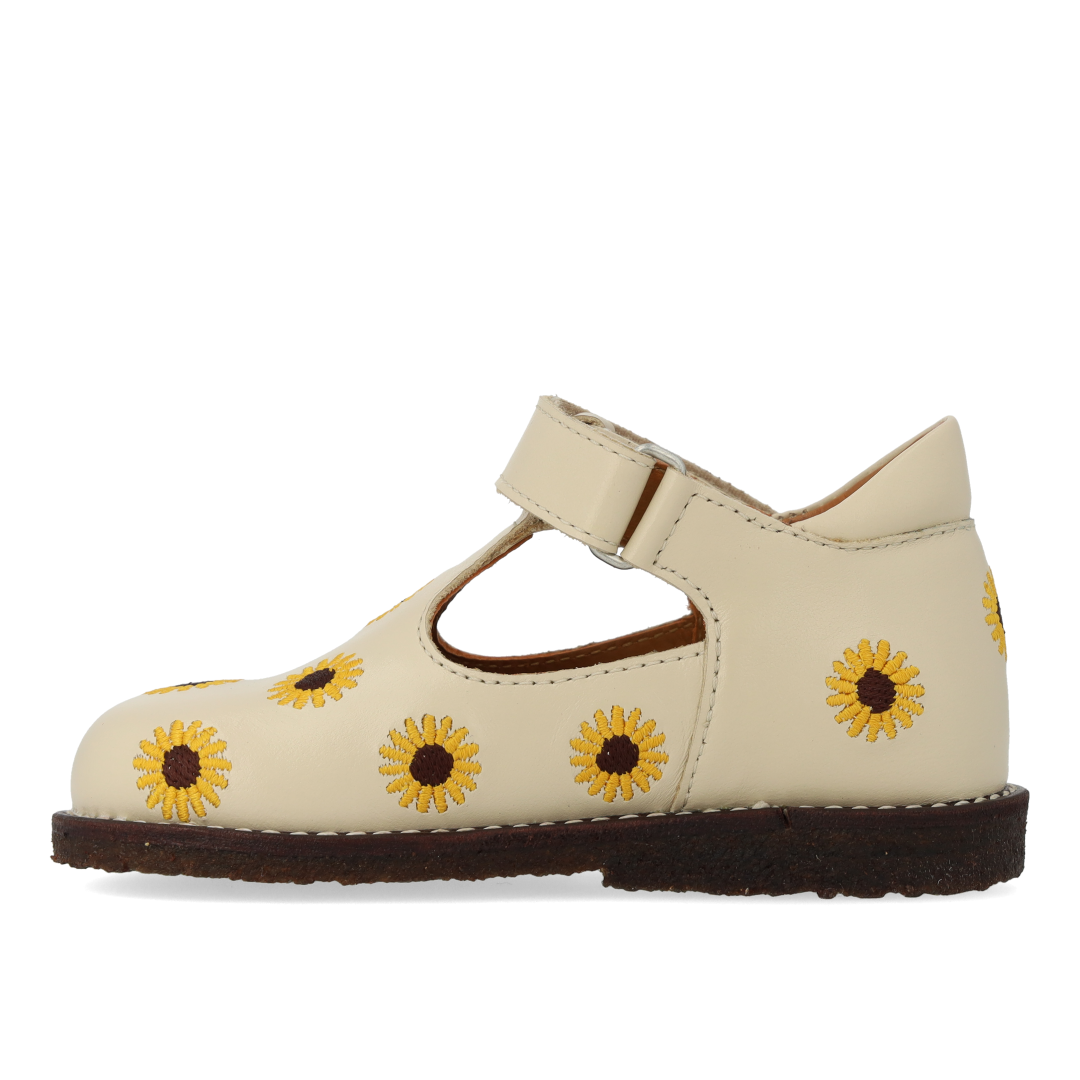 Klassischer Einsteiger-Tüllschuh mit Sonnenblumenstickerei