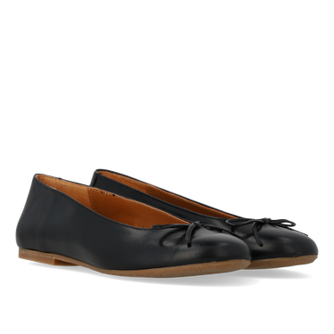 Ballerina aus Leder mit Schleifendetail