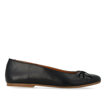 Ballerina aus Leder mit Schleifendetail