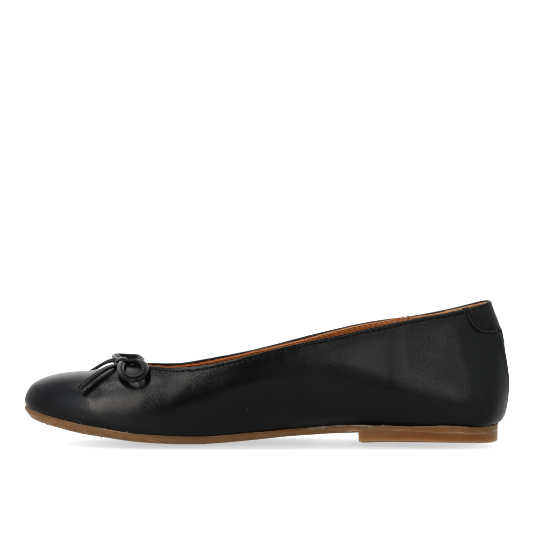 Ballerina aus Leder mit Schleifendetail