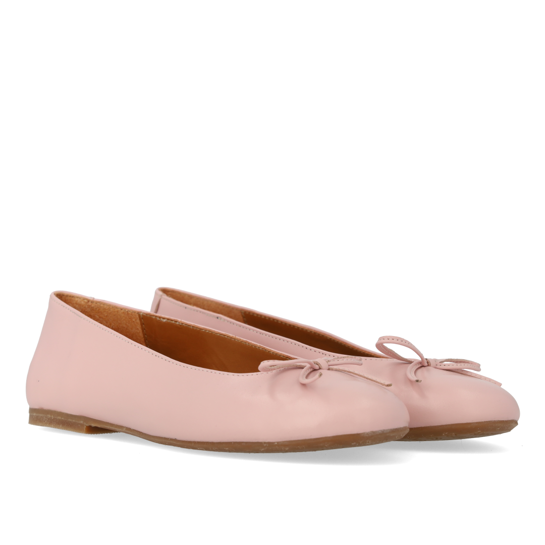 Ballerina aus Leder mit Schleifendetail