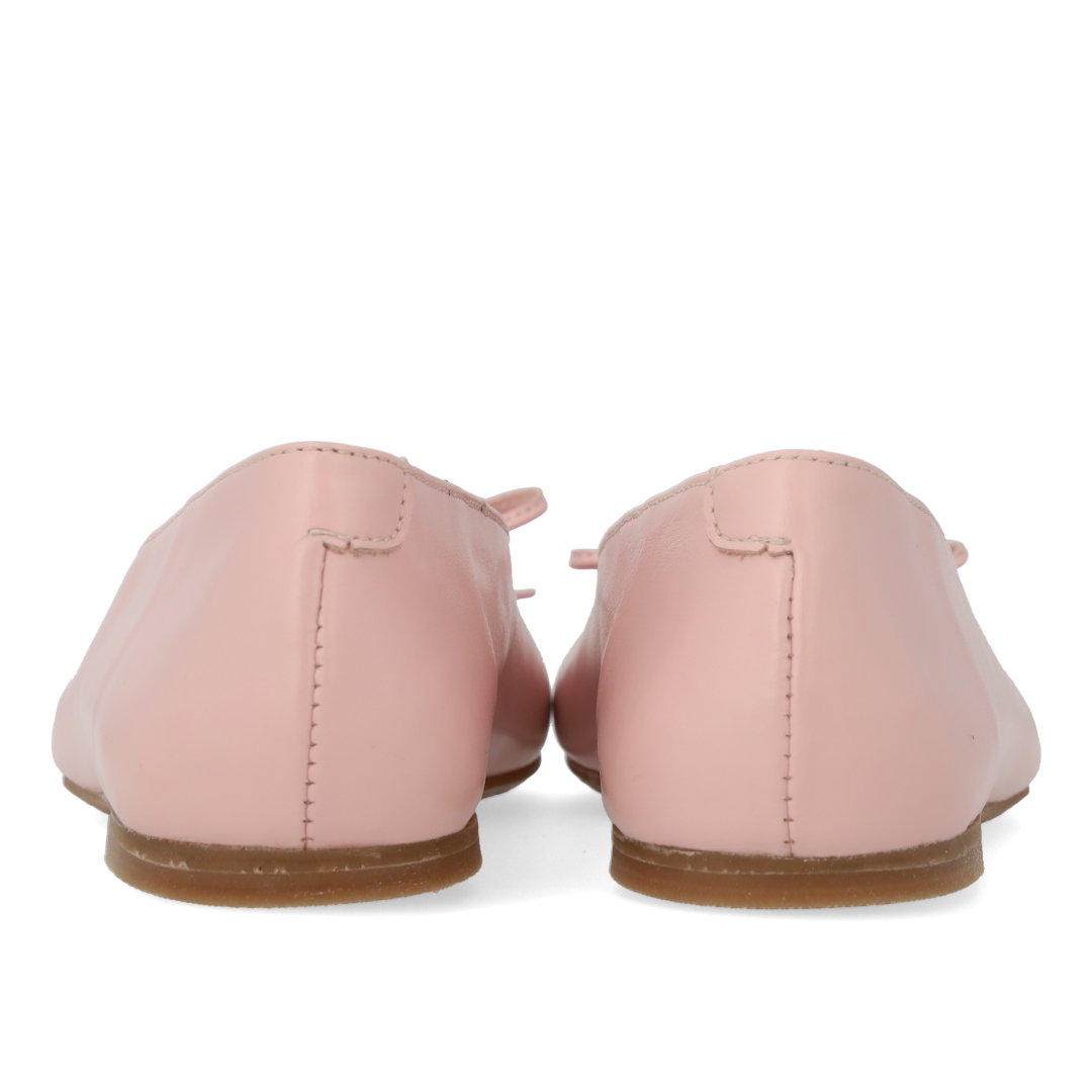 Ballerina aus Leder mit Schleifendetail