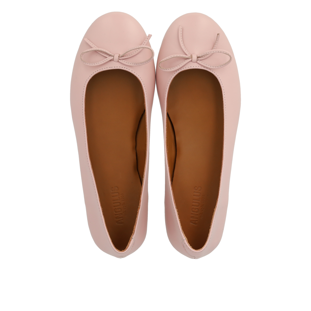 Ballerina aus Leder mit Schleifendetail