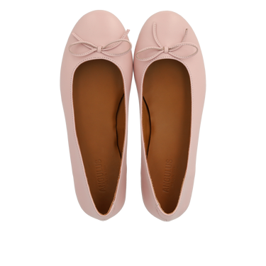 Ballerina aus Leder mit Schleifendetail