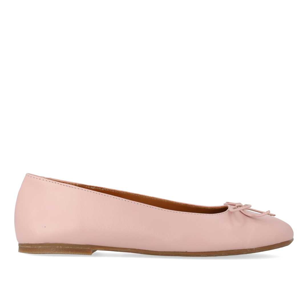 Ballerina aus Leder mit Schleifendetail