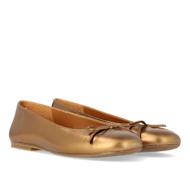 Ballerina aus Leder mit Schleifendetail