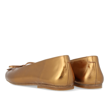 Ballerina aus Leder mit Schleifendetail