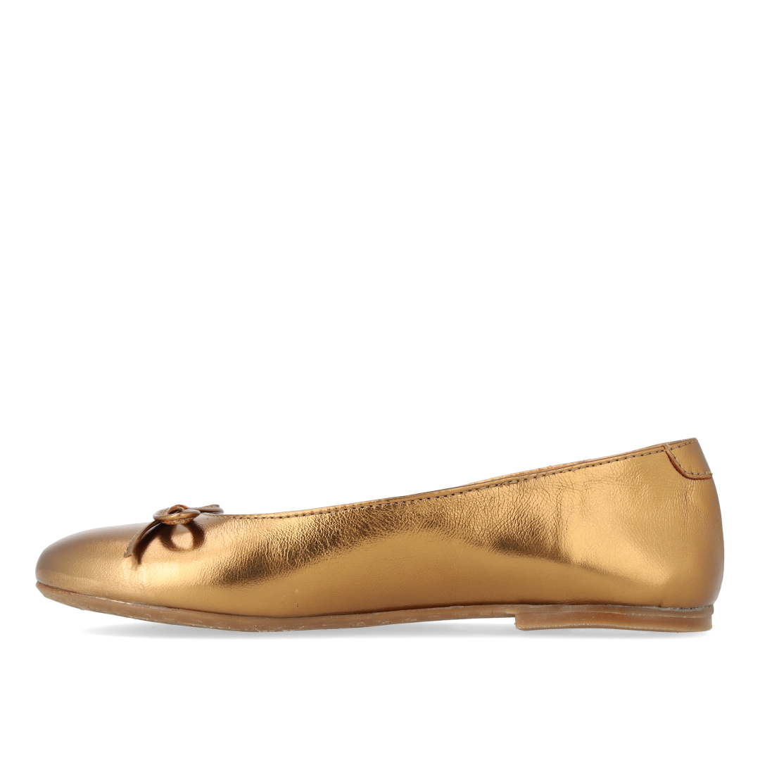 Ballerina aus Leder mit Schleifendetail