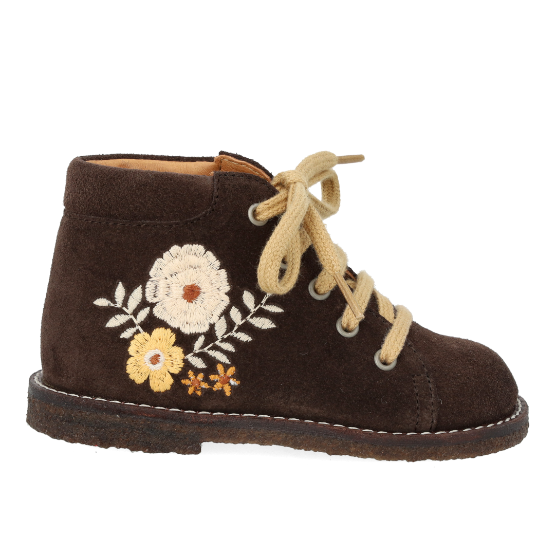 Schnürschuhe für Anfänger mit Blumenstickerei