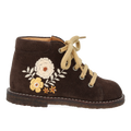 Schnürschuhe für Anfänger mit Blumenstickerei