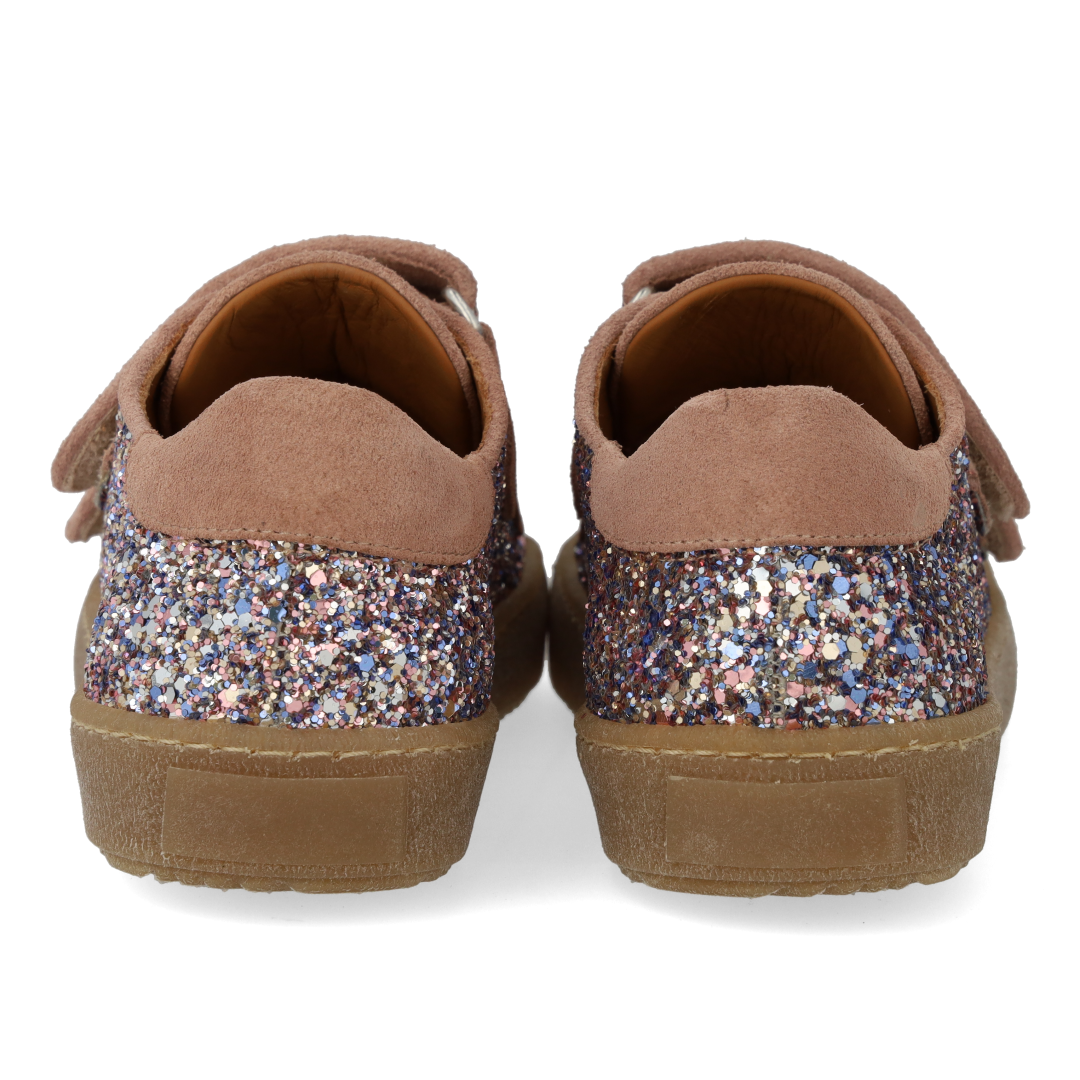 Sportlicher Klett-Sneaker in funkelndem Glitzer