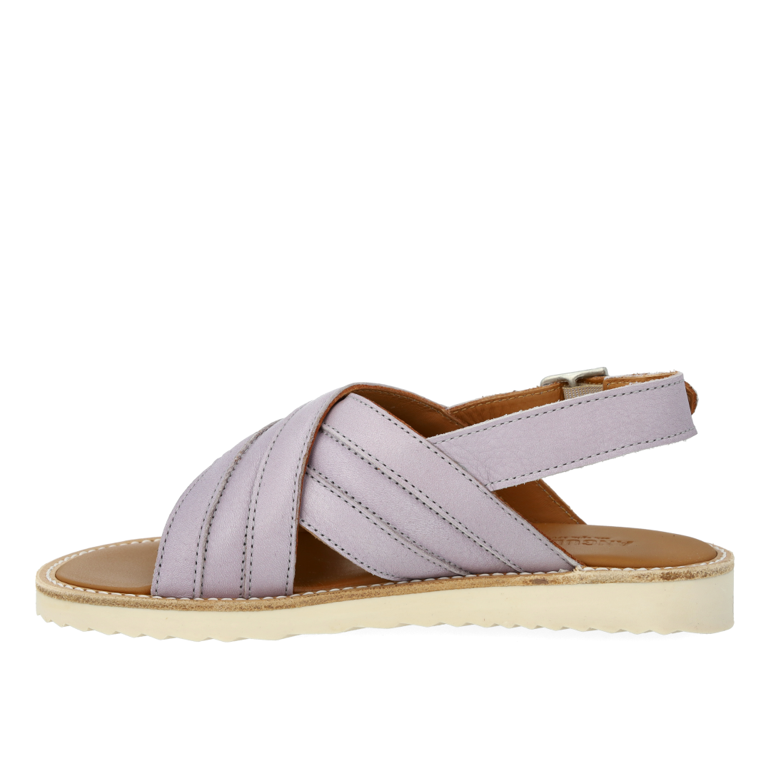 Gepolsterte Sandale mit Kreuzriemen und Schnallenverschluss