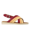 Gepolsterte Sandale mit gekreuzten Riemen und Schnallenverschluss
