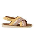 Gepolsterte Sandale mit Kreuzriemen und Schnallenverschluss