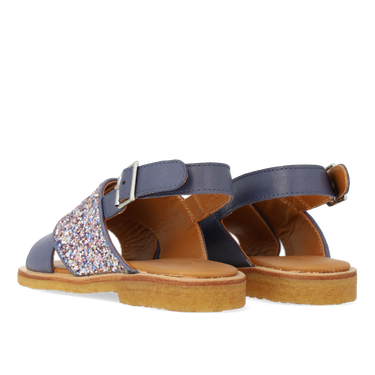 Cross-Sandale mit funkelndem Glitzer-Detail