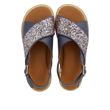 Cross-Sandale mit funkelndem Glitzer-Detail