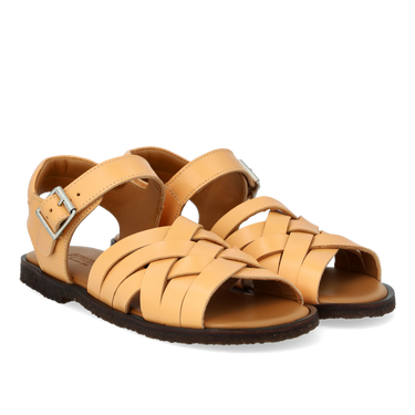 Geflochtene sandale mit offener Zehenpartie