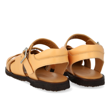 Geflochtene sandale mit offener Zehenpartie