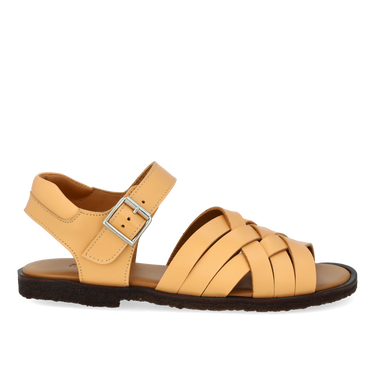 Geflochtene sandale mit offener Zehenpartie