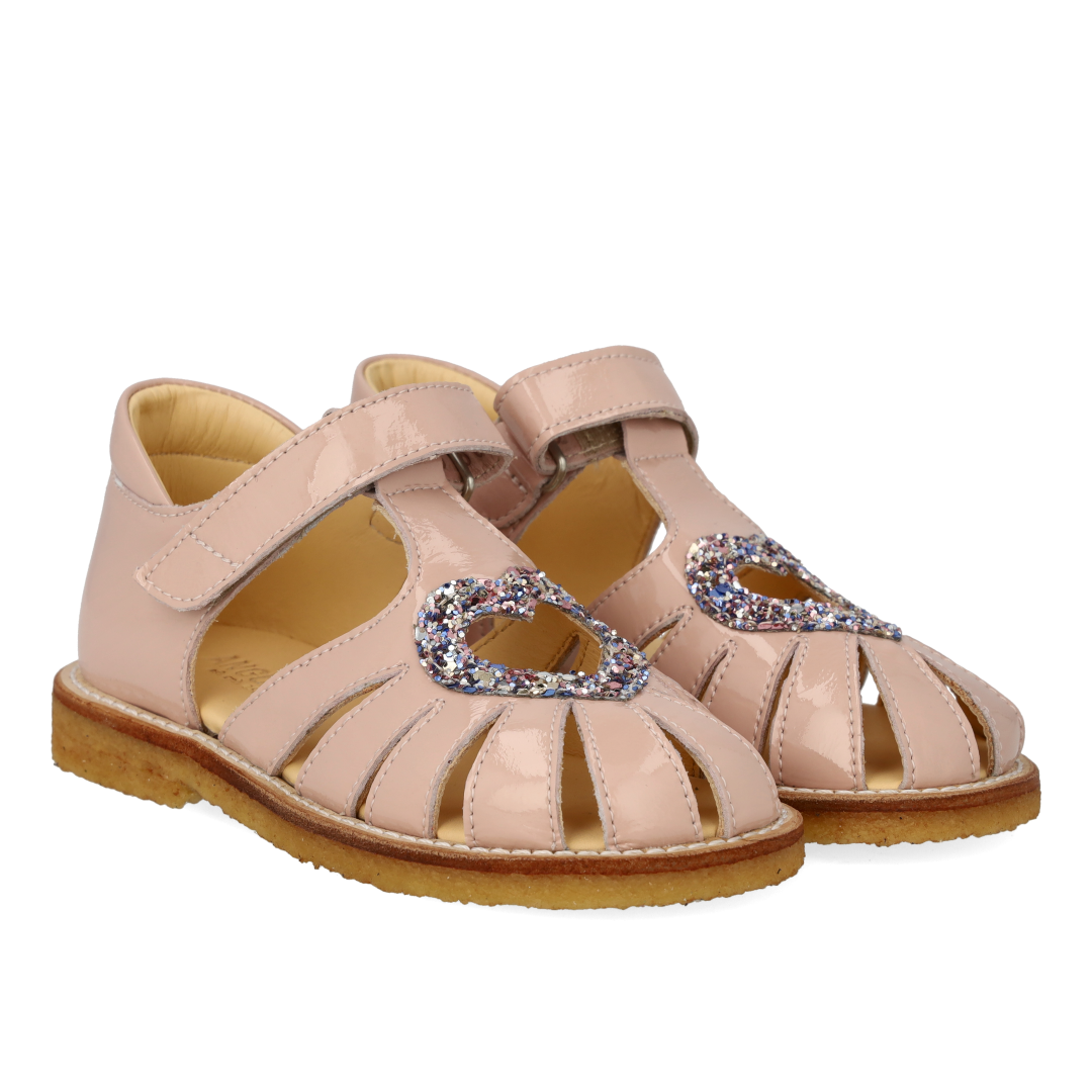 Herz-Sandale mit funkelndem Glitzerherz