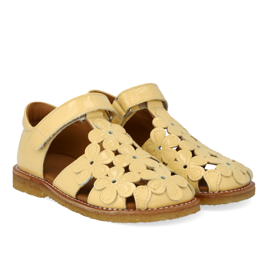 Sandale mit geschlossener Zehenpartie und Blumendetails