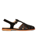 Klassische Fisherman’s Sandale mit funkelndem Glitzer