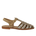 Klassische Fisherman’s-Sandale mit funkelndem Glitzer