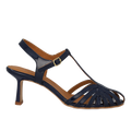 Sandalette mit hohem Absatz und schönem organischem Frontdetail