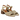 Handgeflochtene Sandale mit skulpturalem Absatz