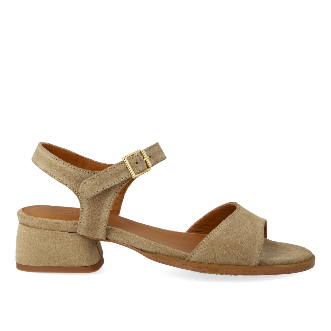 Sandalette mit geschwungener Blockabsatz