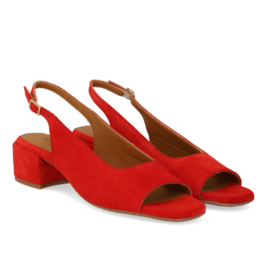 Hochhackige Slingback-Sandalette mit offener Spitze
