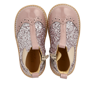 Klassischer Chelsea-Stiefel mit funkelndem Glitze