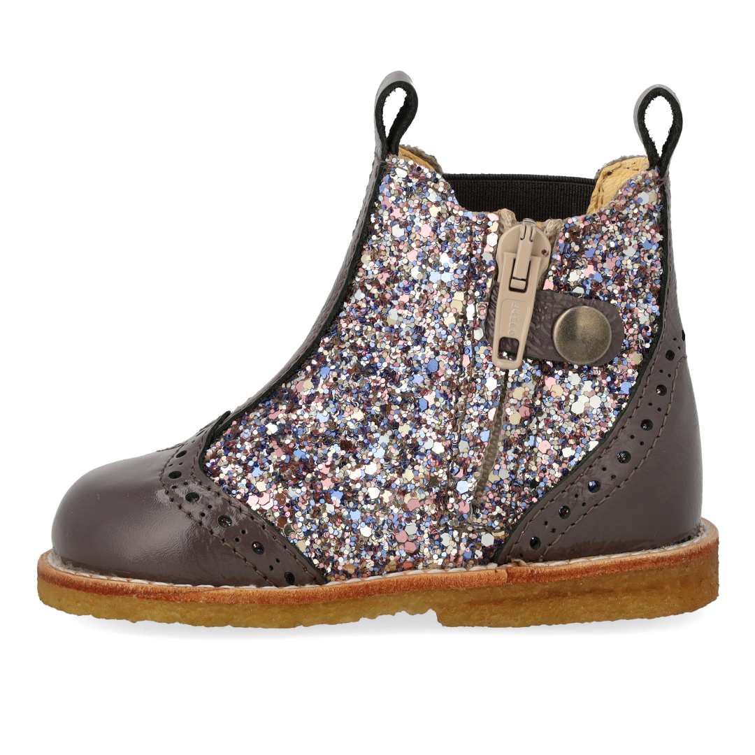 Klassische Chelsea-Stiefel mit funkelndem Glitzer