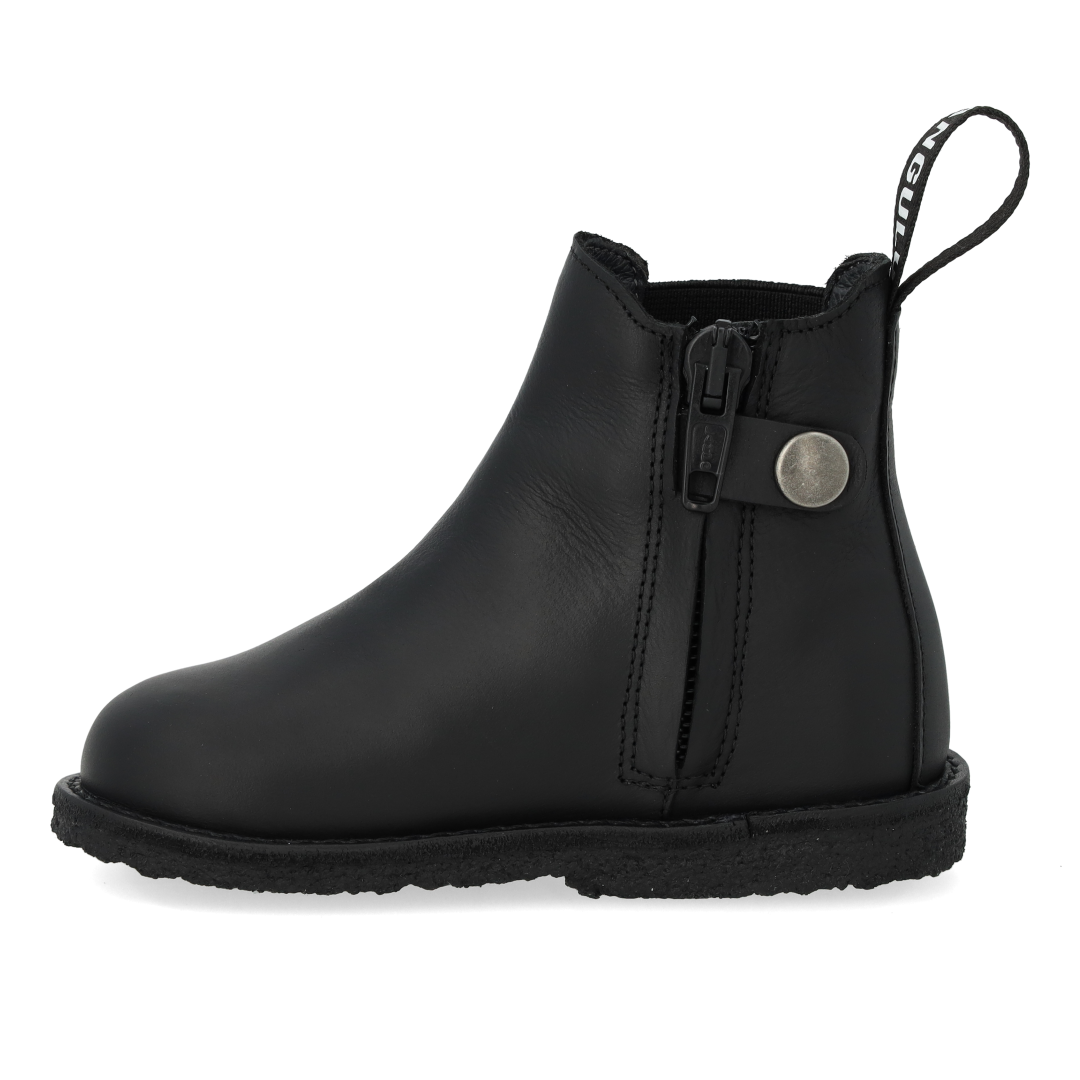 Chelsea-Stiefel mit Logoband und Reißverschluss