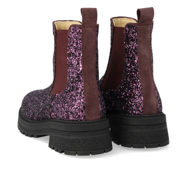 Chelsea Boot mit Glitzer und Track-Sohle