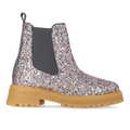 Glitzer-Chelsea-Stiefel mit Track-Sohle