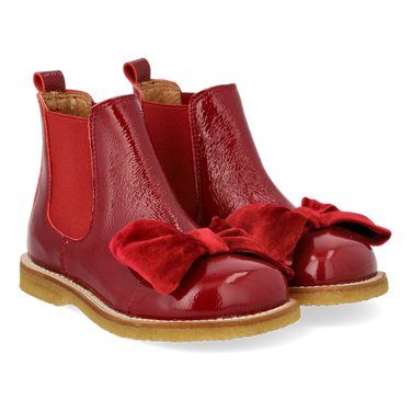 Chelsea-Stiefel mit Veloursschleife