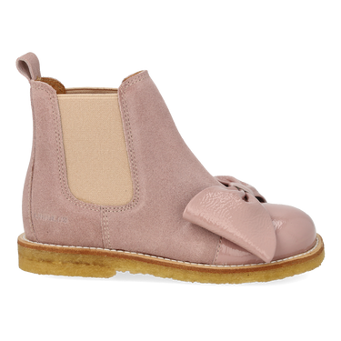 Chelsea-Stiefel mit Lachsknoten und Schleife