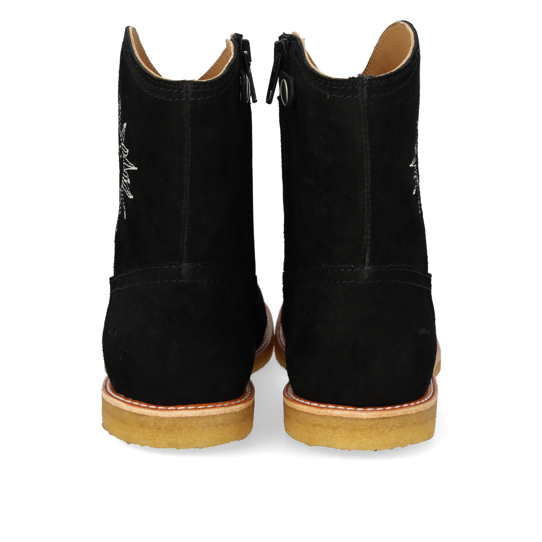Cowboystiefel mit Sonnen- und Mondstickerei