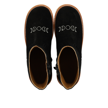 Cowboystiefel mit Sonnen- und Mondstickerei