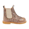 Chelsea-Stiefel mit Glitzer und Brogue-Details