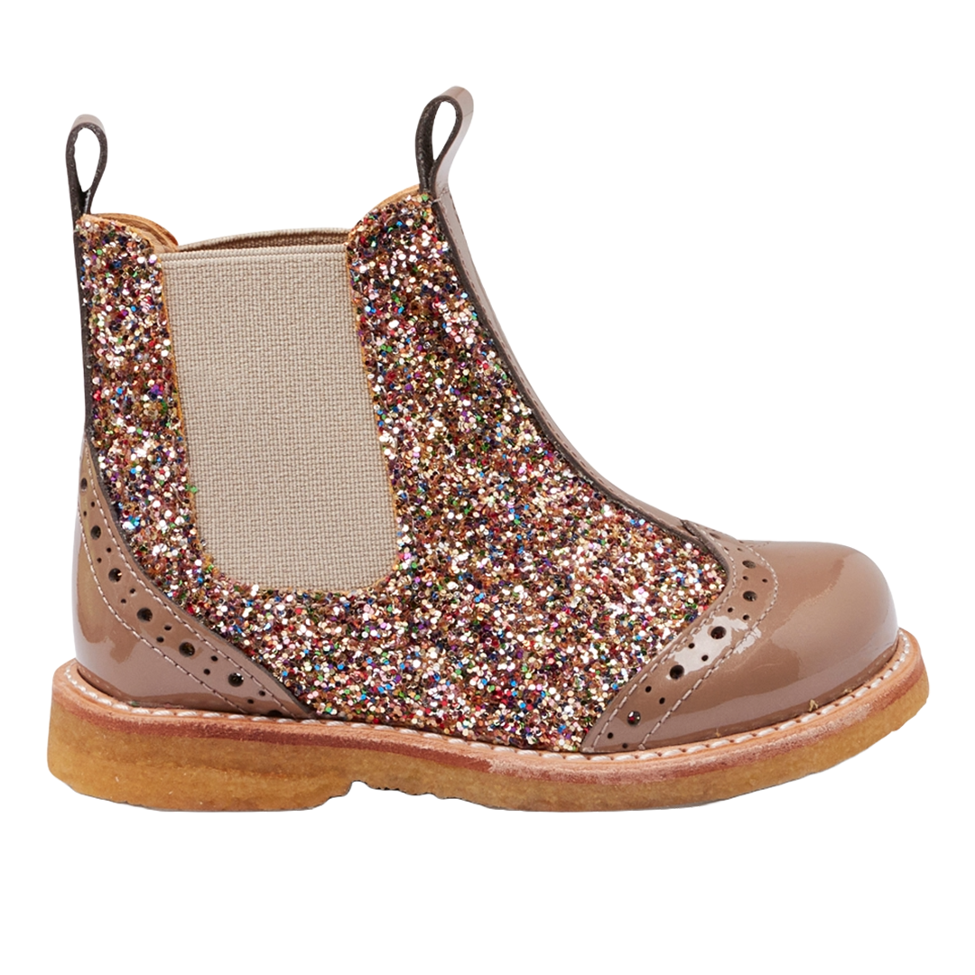 Chelsea-Stiefel mit Brogue-Lochmuster