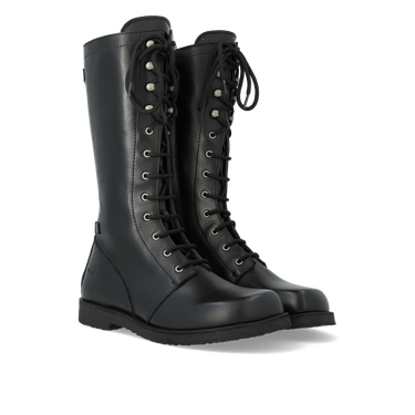 Schnürstiefel mit Reißverschluss, weite Passform