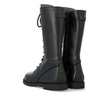 Schnürstiefel mit Reißverschluss, weite Passform