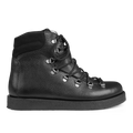 Stiefel mit Wollfutter, Schnürsenkel und Schnürhaken