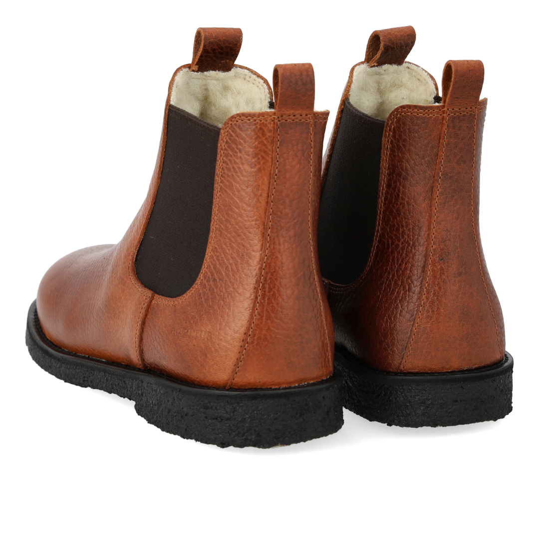 Stiefelette mit Gummizug und Wollfutter
