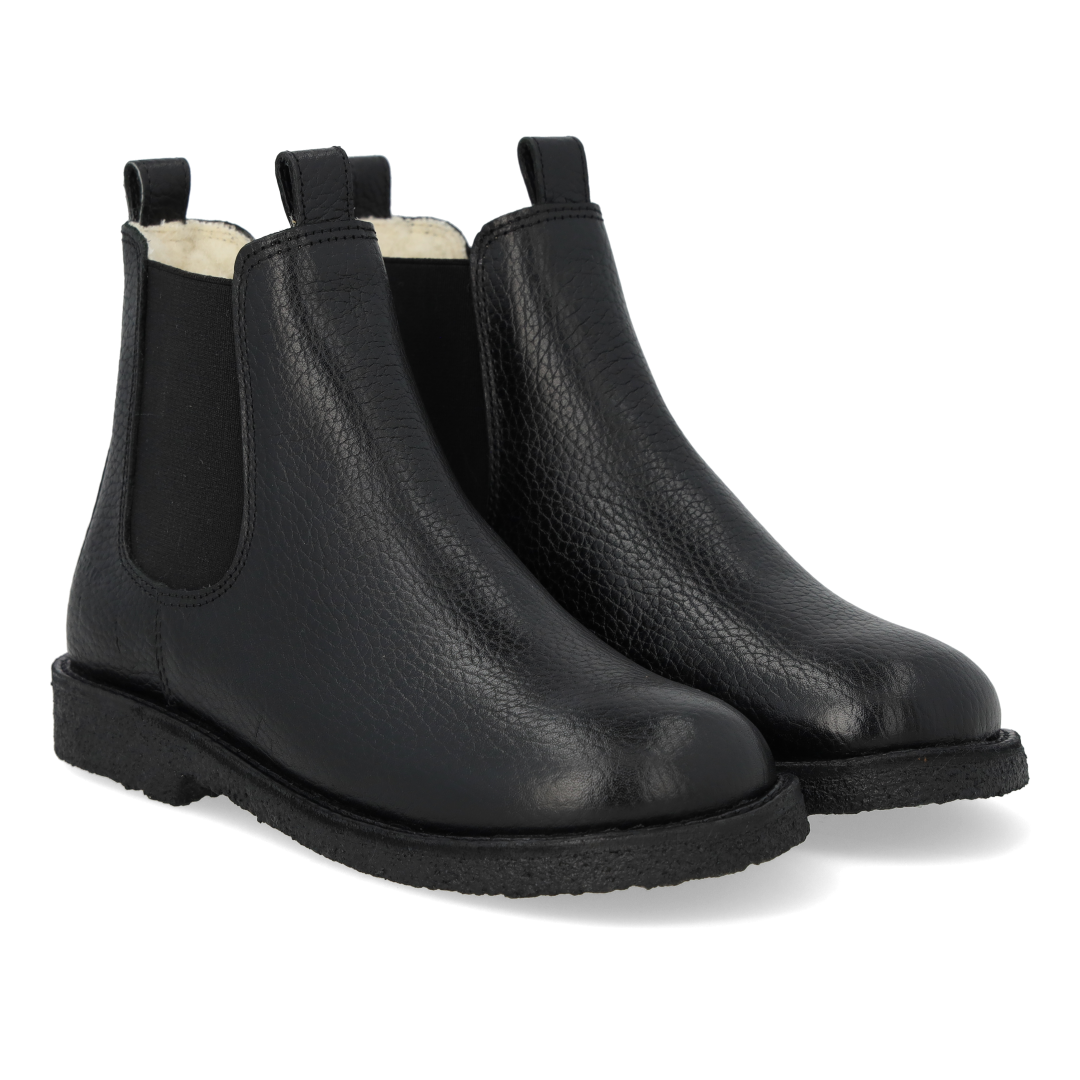 Stiefelette mit Gummizug und Wollfutter