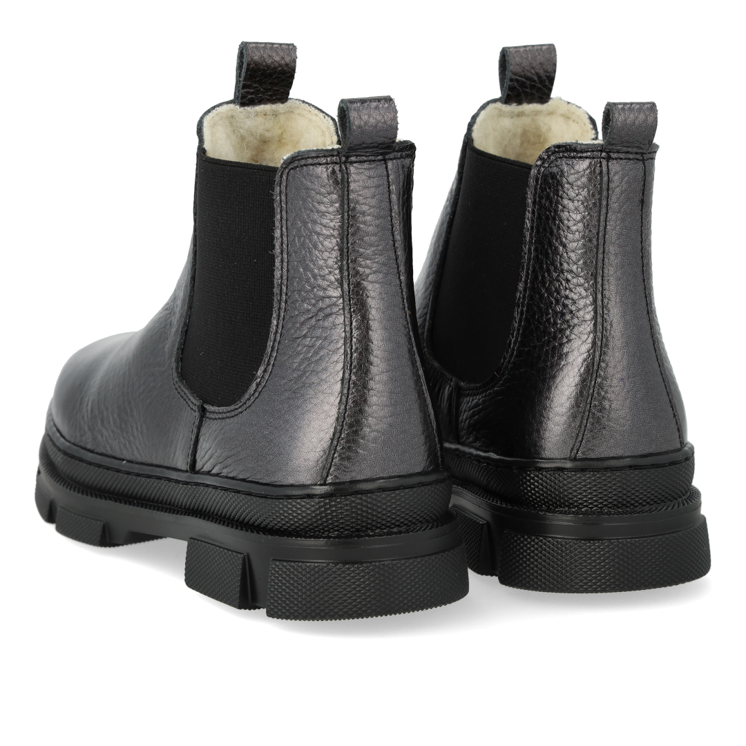 Chelsea-Stiefel mit Elastikeinsatz und Wollfutter